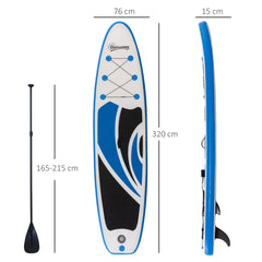 10.6' x 32" x 6" Inflatable Stand Up Paddle Board, Non-Slip & Ultra-Light Deck with ISUP Accessories, Adj Paddle, Pump, Backpack Bag, and Three Bottom Fins, for Youth Adults Beginner