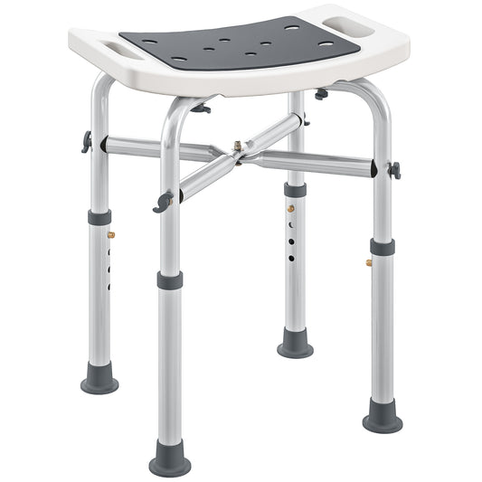 Fynco - 44-51.5cm Aluminium Frame Shower/Bath Stool - Grey