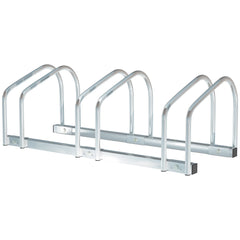 Bike Stand Parking Rack Floor or Wall Mount Bicycle Cycle Storage Locking Stand 76L x 33W x 27H (3 Racks, Silver)