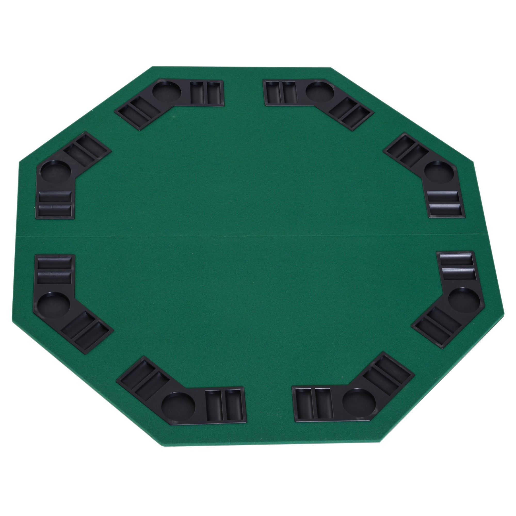 1.2m/48 Inches Foldable Poker Table Top 8 Players Blackjack Tables Chip Trays