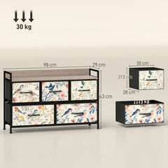 5-Drawer Chest of Drawers - White