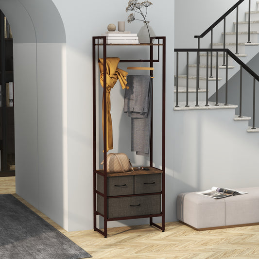 Compact Clothes Rail, with Drawers and Shelf