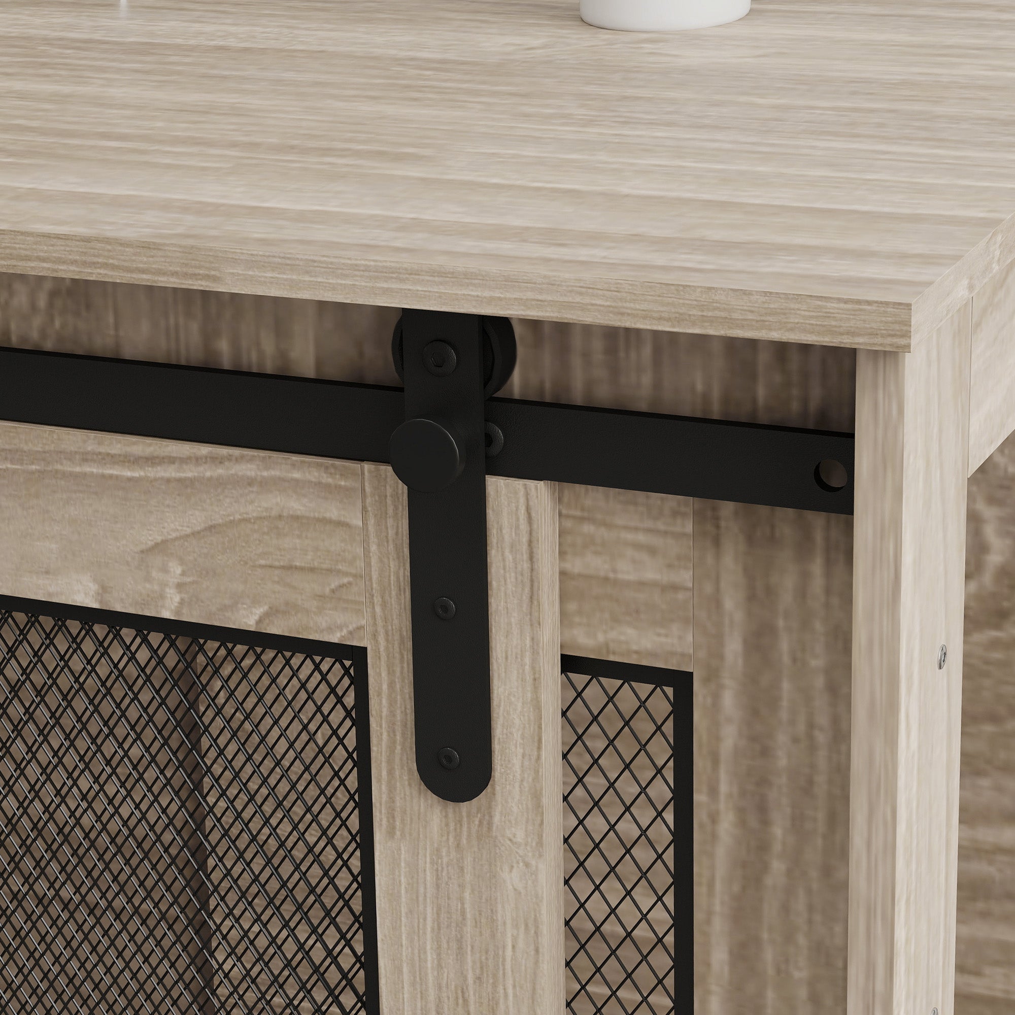 Dog Crate Furniture with Sliding Door for XL Dogs, Brown