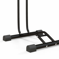 SPORTNOW Vertical and Horizontal Bike Rack Bicycle, Storage Stand with Adjustable Hooks, for 24"-29" Wheels, 700c Bike