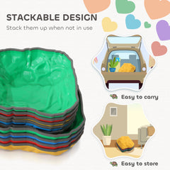 AIYAPLAY Balance Stepping Stones for Kids with Non-Slip Bottom, Indoor Outdoor Obstacle Course for Ages 3-8 Years, Multicoloured