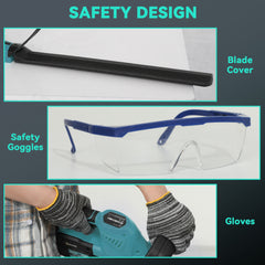 20" Cordless Hedge Trimmer, 21V Electric Hedge Cutter with 51cm Dual Action Blade, 2 x 4000mAh Batteries and Brushless Motor for Garden Branches, Shrubs, Twigs, Blue