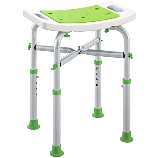 Fynco - 44-51.5cm Aluminium Frame Shower/Bath Stool - Green