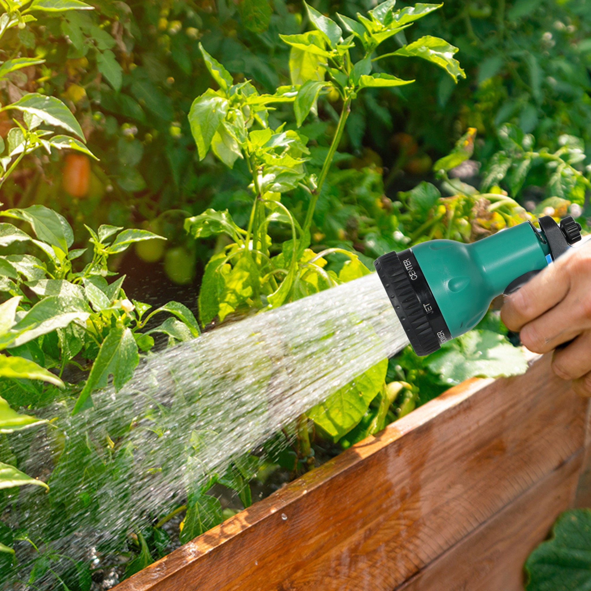 Fynco - Retractable Hose Reel Wall Mounted, 30+2m Garden Hose Pipe Reel with Lock, Auto Rewind, 7 in 1 Spray Nozzle, Includes Wall Fixings, 180° Swivel, Outdoor Watering, Grey