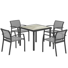 Five-Piece Outdoor Garden Dining Set - Grey
