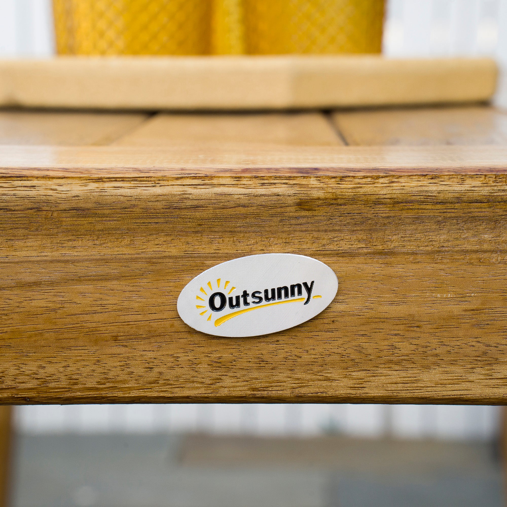 3 Pieces Picnic Bench Set with Table and 2 Benches, Acacia wood Dining Trestle Beer Table and Seat, Natural Wood Finish