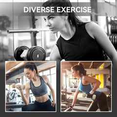 10KG Dumbbells Set with Carry Case, Hand Weights for Women and Men Home Gym Weight Lifting Training, Pink, Purple, Grey, Brown