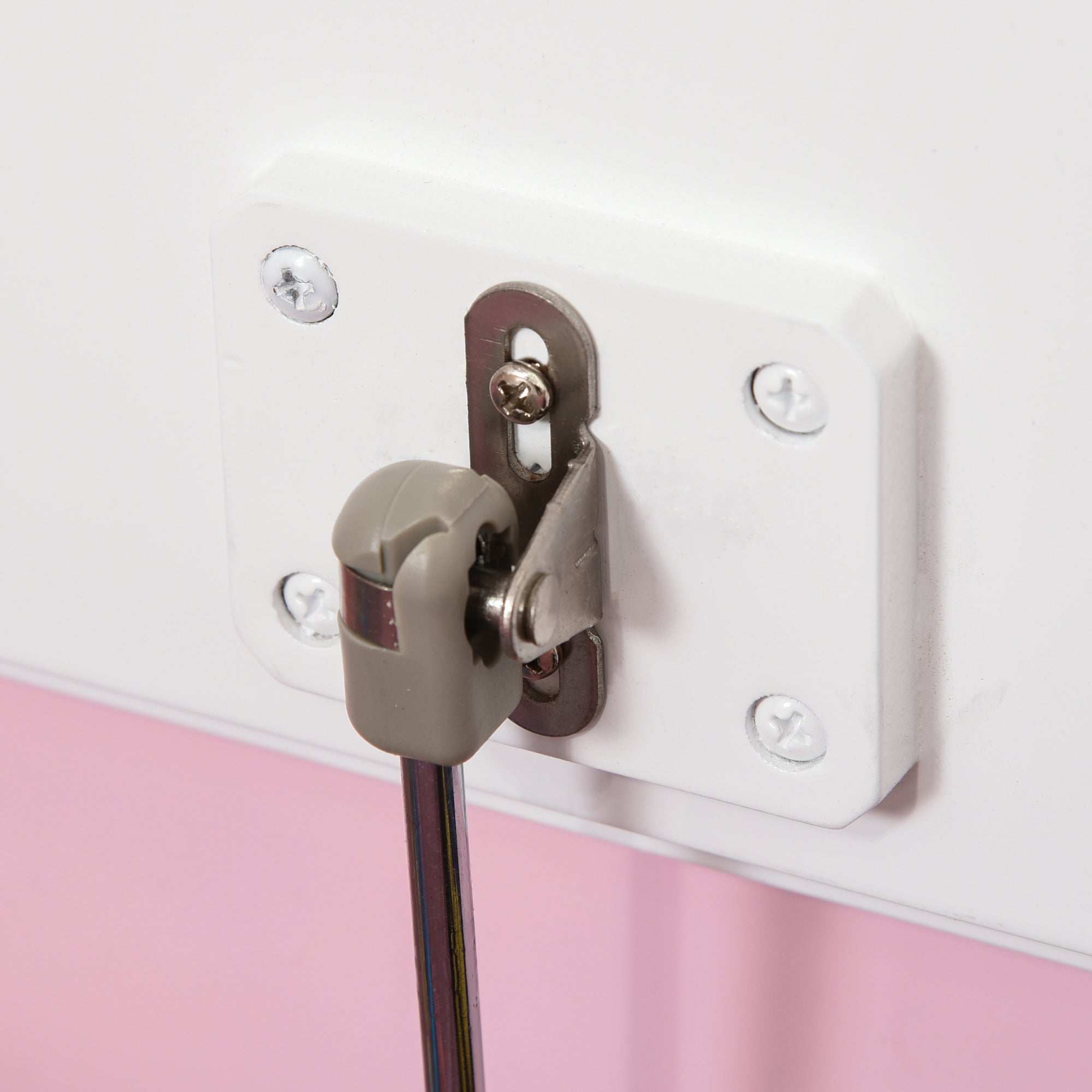 2 In 1 Wooden Toy Box, Seat Storage Bench, Storage Chest Cabinet Organiser with Safety Pneumatic Rod, Pink