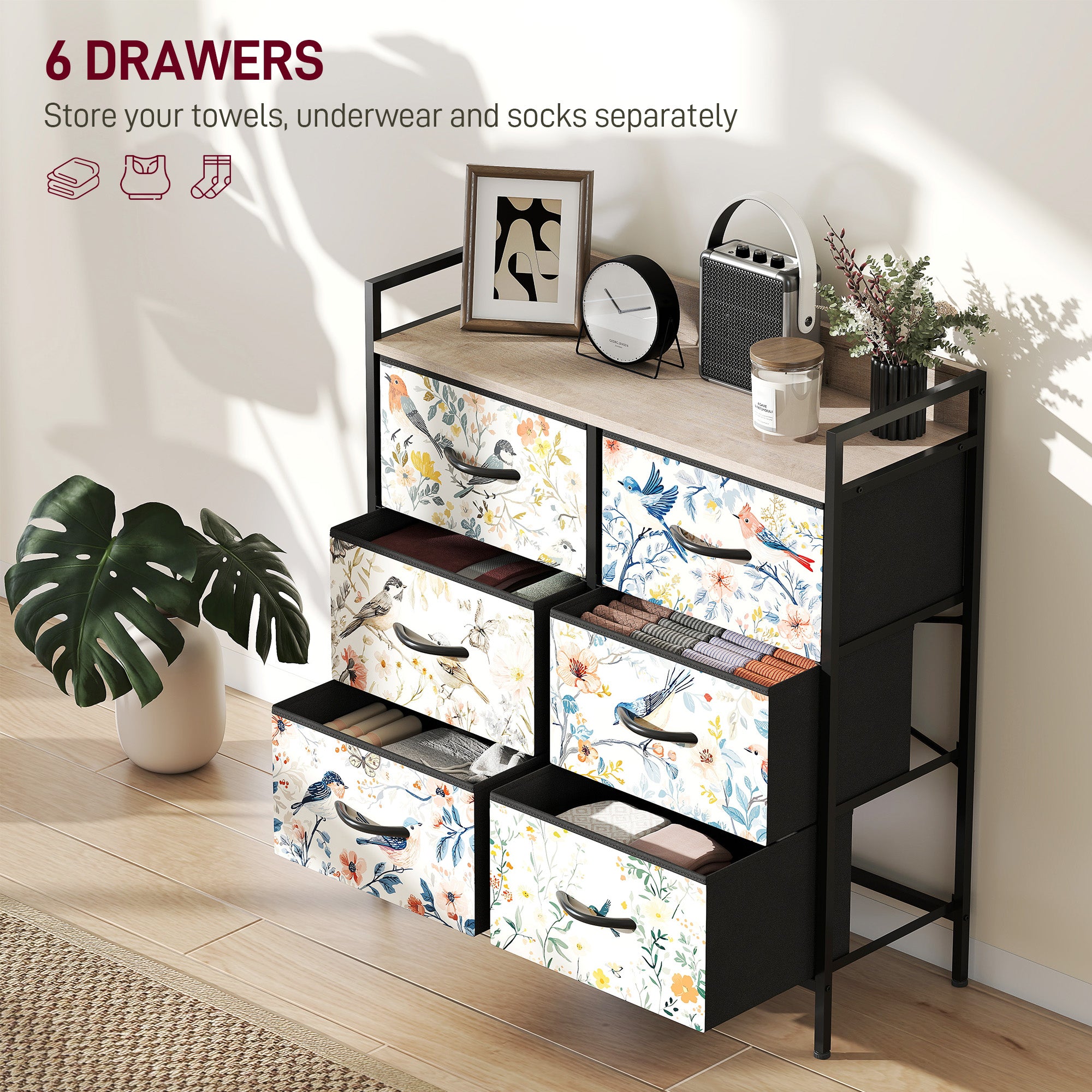 6-Drawer Chest of Drawers - White