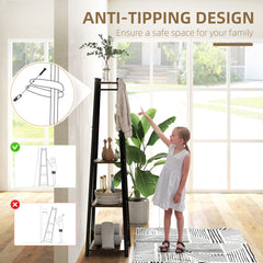 Compact Freestanding Coat Rack - Black/Brown