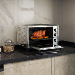 30L 60-230℃ Mini Electric Oven, with Accessories - Silver Tone