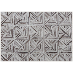 Fynco - Modern Area Rug, Triangle Pattern Non-Slip Washable Rug, Chenille Floor Carpet for Living Room, Bedroom, Dining Room, Home Office, 290 x 200 cm, Brown