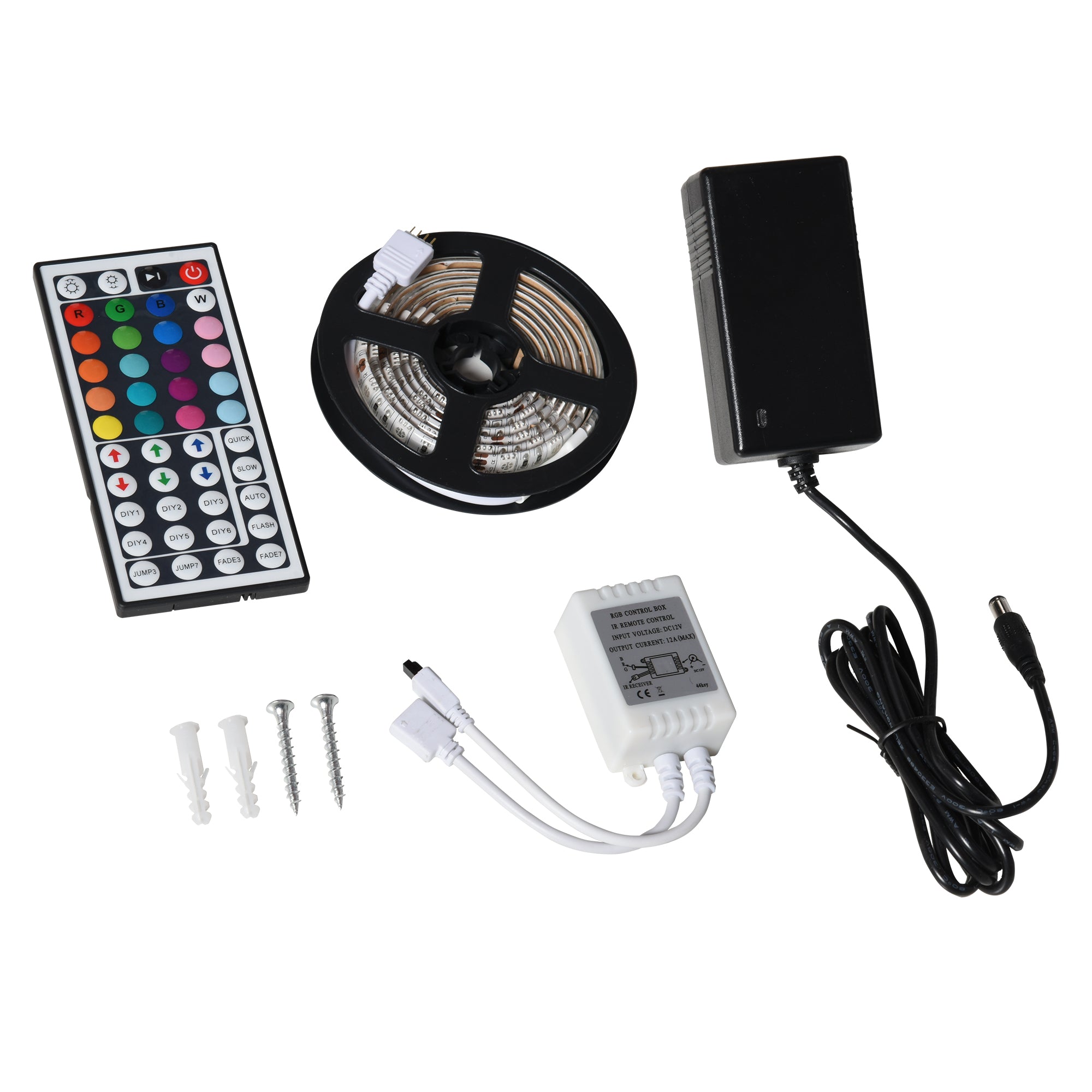 High Gloss TV Stand Cabinet with LED Lights, Wall Mount Media Unit for TVs up to 42 Inch for Living Room Bedroom