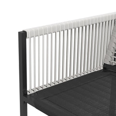 Five-Piece Metal Dining Set, with Folding Back Chairs, Light Grey