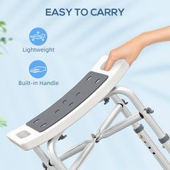 Fynco - 44-51.5cm Aluminium Frame Shower/Bath Stool - Grey