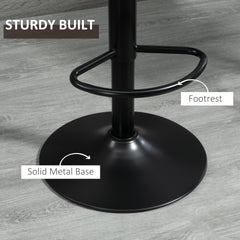 Bar Stools Set of 2, Swivel Counter Height Barstools with Back, Adjustable Bar Chairs, Breakfast Dining Stools for Kitchen Island Counter with Adjustable Steel Footrest & Base, Brown