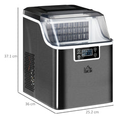 3.2L Compact Ice Machine, with LCD Screen and Accessories - Black