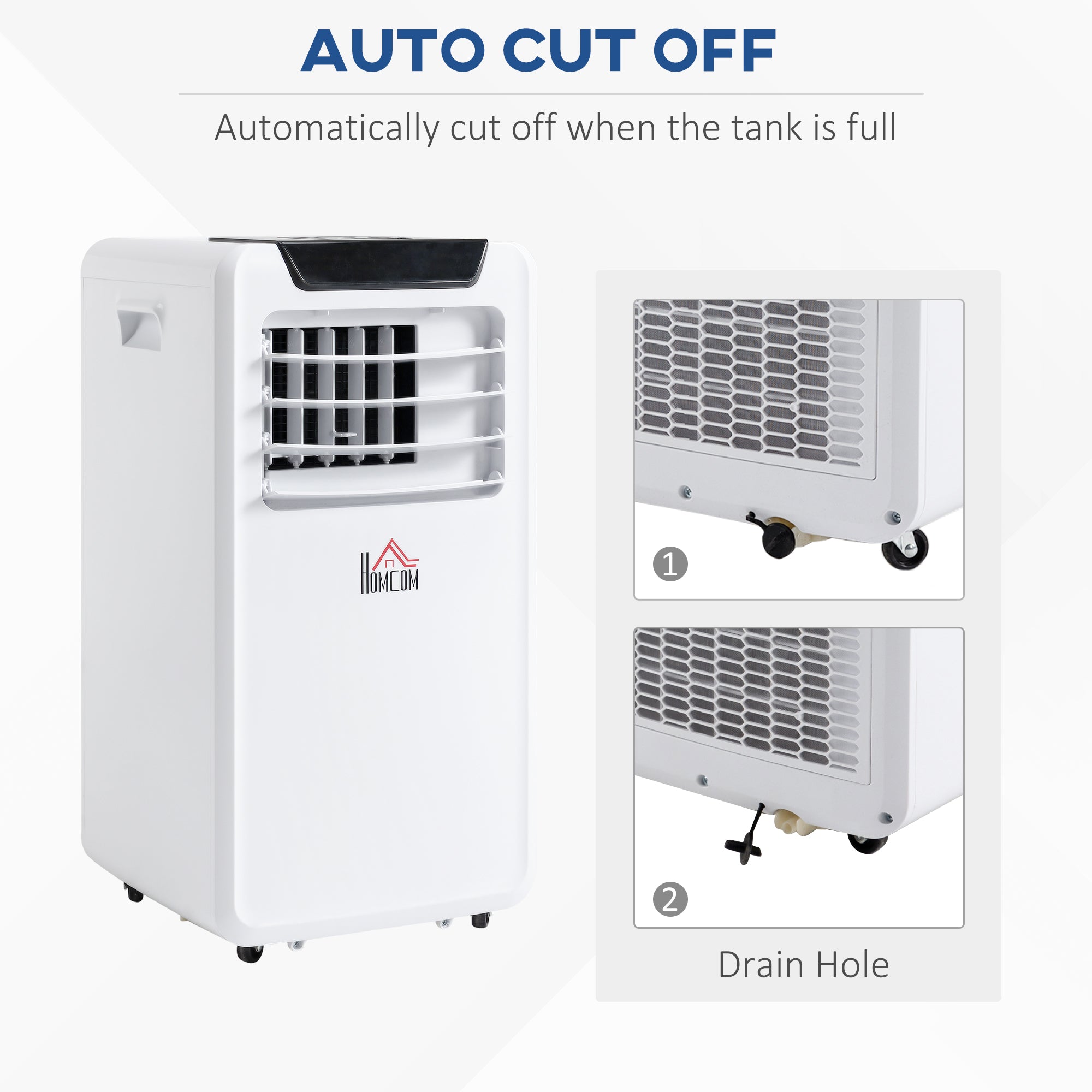 10000 BTU Air Conditioning Unit, 3-in-1 Portable Air Conditioner, Dehumidifier, Cooling Fan with Remote Control, LED Display, 2 Speeds, 24H Timer, Window Venting Kit, 30m²