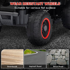 AIYAPLAY 6V Electric Quad Bike for Kids, Ride On ATV w/ Forward/Reverse, Headlights, for Ages 18-36 Months, Black