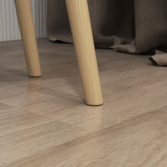 Nesting Coffee Table, Set of 2 Side Tables, Stacking End Tables with Solid Wood Legs, for Living Room Bedroom, Light Grey