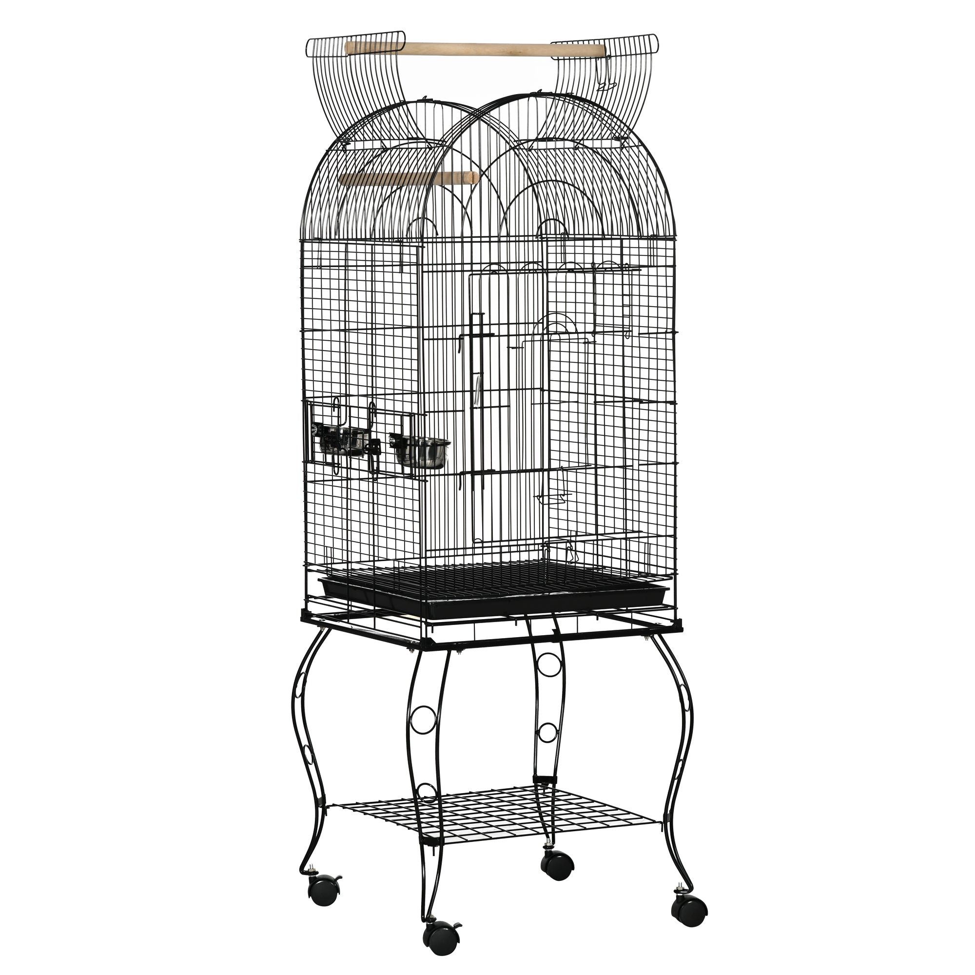 1.53(m) Bird Cage, Pet Viary, Feeding Stand, with Wheels, Perch