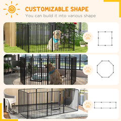100cm 8 Panels Heavy Duty Dog Pen, Pet Playpen for Indoors, Outdoors, Small, Medium, Large Dogs