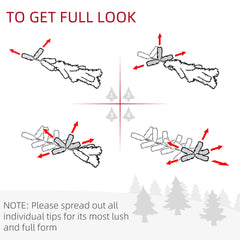 1.2m 4ft Christmas Tree Entrance Décor 750 Tips Xmas Pre-lit Tree 80 LED with Vase Base