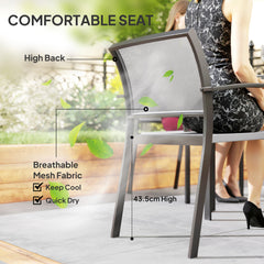 Five-Piece Outdoor Garden Dining Set - Grey