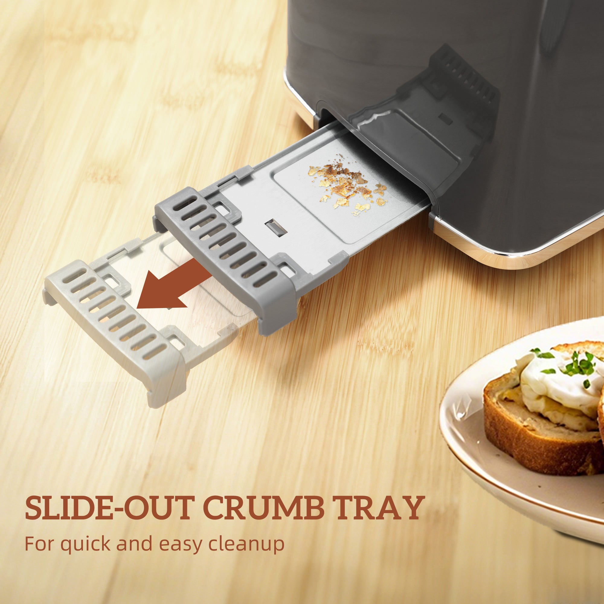 Fynco - Touch Screen Kettle and Toaster Set - Grey