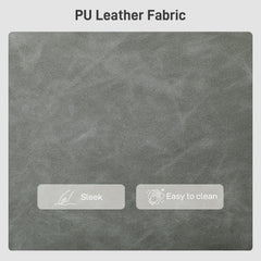 Fynco - Faux Leather Marble-Effect Two-Seater Sofa - Grey