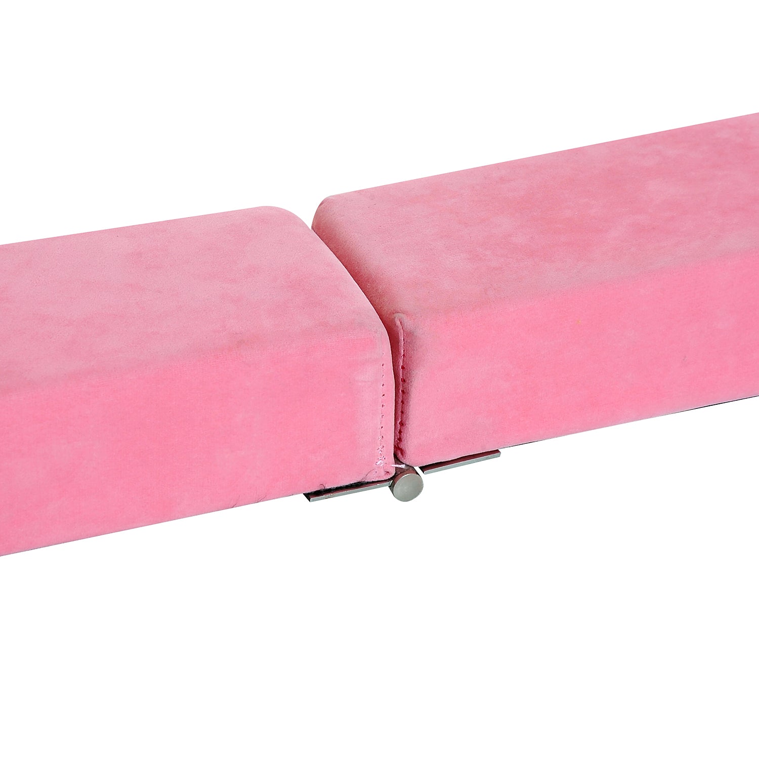 2.4M 8FT Gymnastics Folding Balance Beam Home Gym Training Exercise Sports - Pink