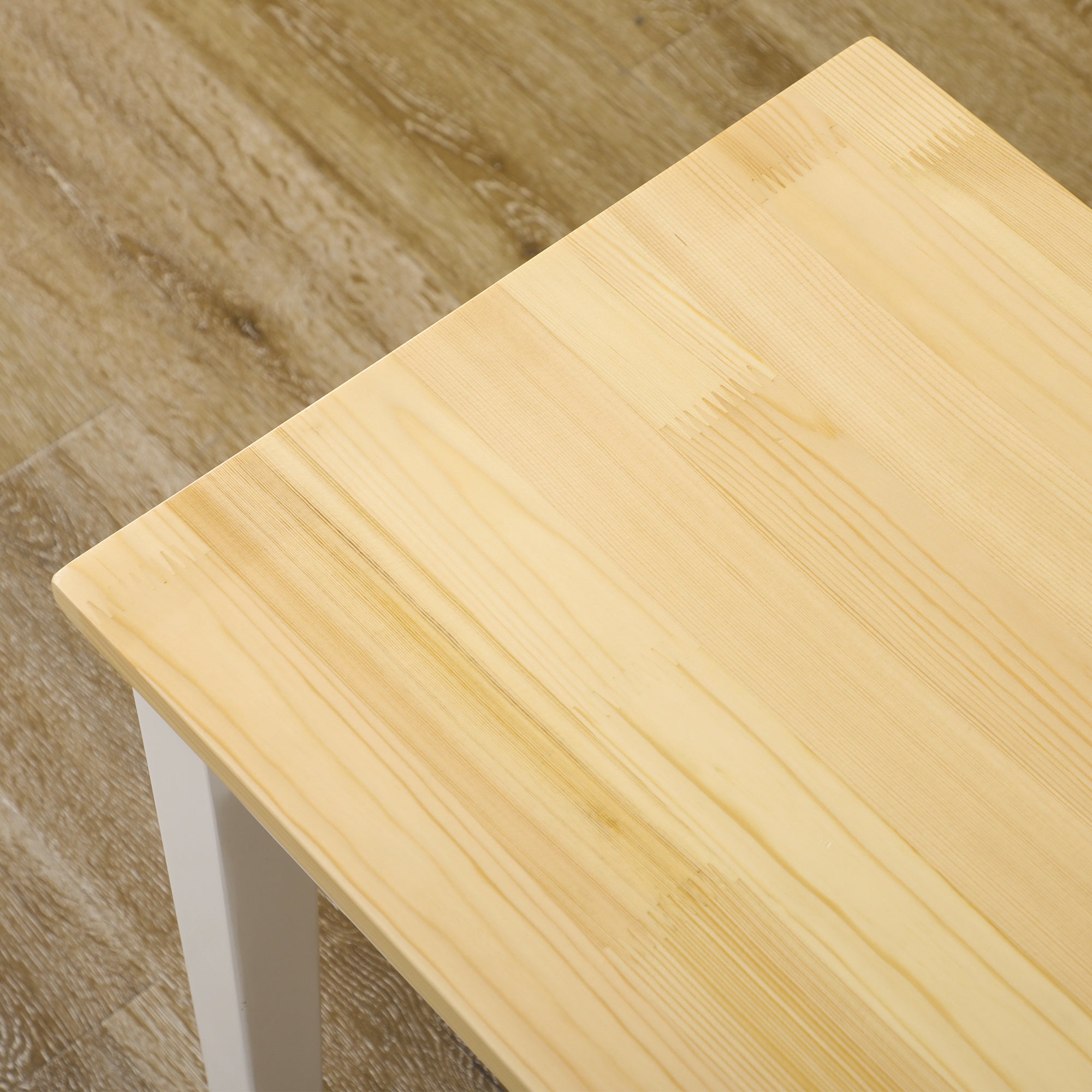 102 cm Wood Dining Bench for 2 People, Wooden Bench for Kitchen, Dining Room, Entryway, White