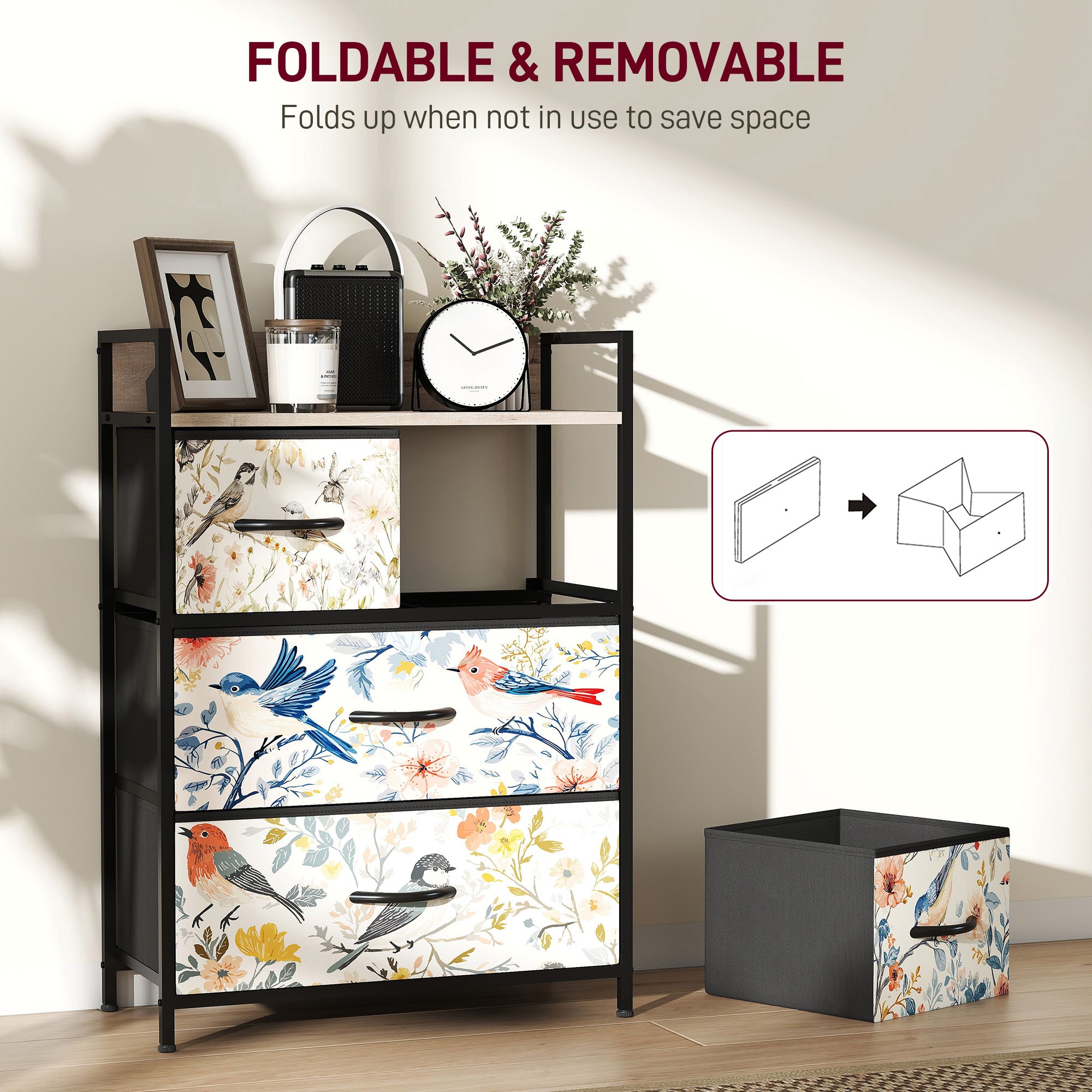 4-Drawer Chest of Drawers - White