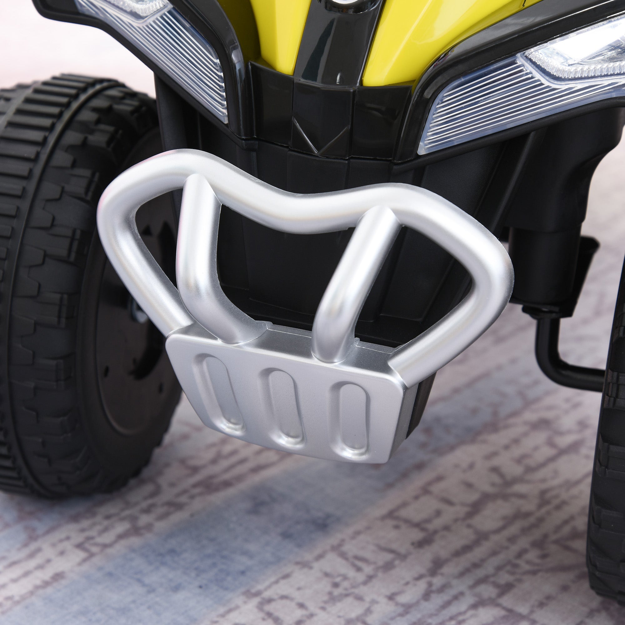 No Power Toddler Kids Ride on Car Walker Foot To Floor Slider w/ Music Lights for 18 - 36 Months Yellow