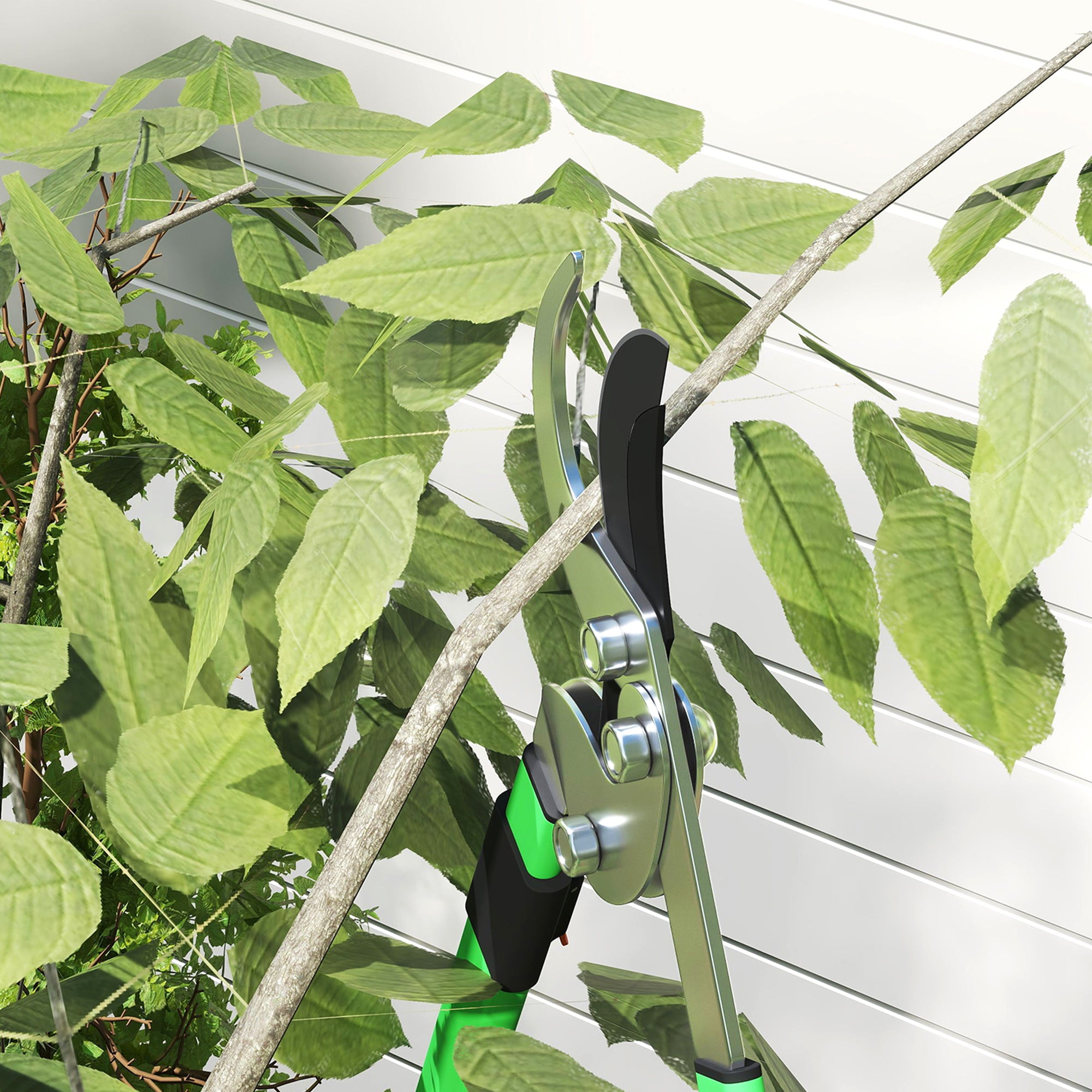 2 Pcs Garden Shears Set, Tree Lopper, Hedge Shears with Telescopic Extendable Handles, Garden Shears for Hedges, Shrubs and Bushes, Lightweight Shrub Care Kit for Cutting, Trimming