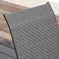 Four-Piece Stacking Rattan Garden Seat Set - Grey