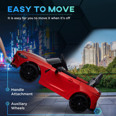 AIYAPLAY 12V BMW Licensed Kids Car, with Easy Transport, Remote Control, Suspension, Music, Horn, LED Lights, Red