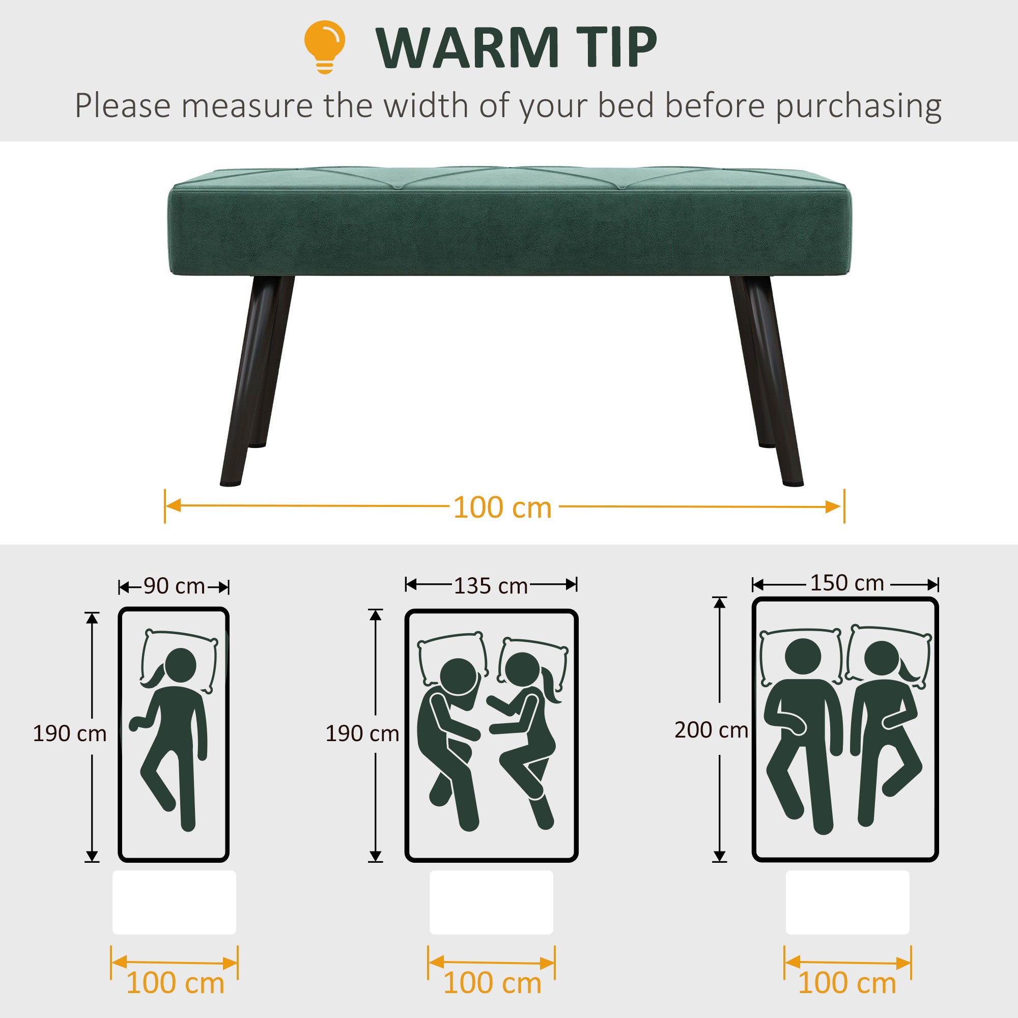 End of Bed Bench with X-Shape Design and Steel Legs, Upholstered Hallway Bench for Bedroom, Green