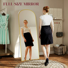 165cm Aluminium Frame Standing Mirror - Gold