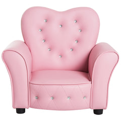 Kids Armchair Toddler Chair Seating Relax Playroom Seater Girl Princess Pink