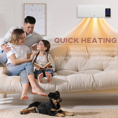 Fynco - 2000W Wall-Mounted Heater, 18-45°C Temperature, White