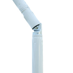 1.8m Beach Parasol Umbrella with Tilt Canopy, Lightweight Patio Garden Sunshade with 8 Ribs, Green & White Stripe