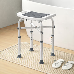 Fynco - 44-51.5cm Aluminium Frame Shower/Bath Stool - Grey