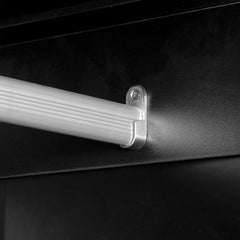 2 Door Wardrobe, Modern Wardrobe with 3 Drawers and Hanging Rod for Bedroom, High Gloss White