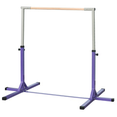 Steel Frame Adjustable Horizonal Gymnastics Bar For Kids Home Gym Training Purple