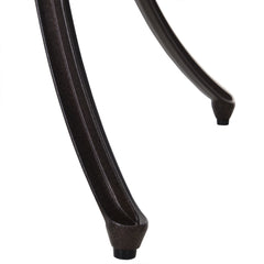 5 Pieces Garden Dining Set for 4, Cast Aluminium Outdoor Dining Set with 4 Armchairs and Round Dining Table with Parasol Hole, Garden Furniture Set, Brown